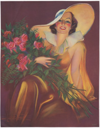 Original vintage calendar / poster art print from the 1920s-1940s